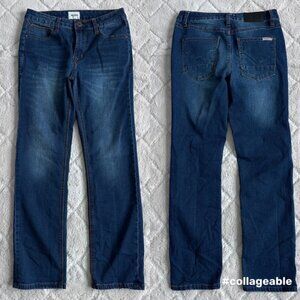 Hudson Jeans | Blue Denim Dark Wash Mid Rise Straight Jeans | Size 12